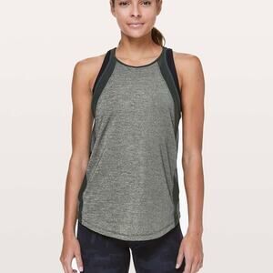 LULULEMON Run Off Route Tank Top Heathered Camo Green